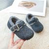 Zapatos de Piel Estilo Francés Invierno Capitán Tigre Zapatos de Mujer 2026 Invierno Nuevos Zapatos de Algodón Felpa Cálida de Lana de Cordero