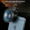 Lente Grande Angular 18mm Anti-Distorção Universal com Clipe, Lente de Câmera Externa Profissional 4K HD para Smartphone