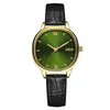 Gedi Cruzamento de Fronteiras Luxo Leve Quartzo Relógio Feminino Pulseira de Couro Impermeável Temperamento Versátil Local de Trabalho Simples Artístico Impermeável Relógio de Pulso para Deslocamento