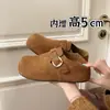 Zapatos Birkenstock de Suela Gruesa para Aumentar Altura, Completamente Cubiertos, para Mujer, Novedad Primavera 2026, Retro Versátil, Slip-on, Par con Faldas, Zapatos Planos Birkenstock