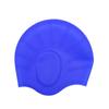 Gorro de natación de silicona en stock venta directa alta elasticidad tracción gorro de natación de silicona para adultos gorro de silicona con protección para los oídos logo imprimible