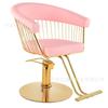 Cadeira Rosa Dourada para Salão de Beleza, Cadeira Leve de Luxo para Corte de Cabelo, Cadeira Giratória para Maquiagem, Cadeira para Salão de Beleza, Cadeira de Metal para Salão de Beleza e Spa