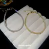 Pulseira Redonda com Grade de Zircônia Feminina Europeia e Americana Simples Design de Nicho Pulseira de Luxo Leve Alta Sensação Pulseira de Temperamento Atacado