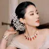 Pinza para el Cabello de Flor de Gipsofila Estilo Liu Yifei, Pinza de Pato de Gama Alta, Exquisita y Versátil, Accesorio para el Cabello Elegante y Versátil Personalizado