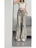 Jeans Acampanados Versátiles Vintage para Mujer, Nuevos Pantalones de Campana Ajustados para Otoño e Invierno 2025, Pantalones de Longitud al Suelo
