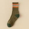 Calcetines gruesos para hombre invierno Terry calcetines de media caña con forro polar cálidos a rayas deportivos desodorantes otoño e invierno toalla calcetines largos para hombre