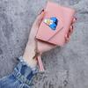 Cartera de Monedero con Borla de Color Puro Taylor Dunhuang 70% de Descuento Cartera Portatarjetas de Estudiante Estilo Delgado de Dibujos Animados Lindos