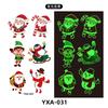 Novo Natal Luminous Tattoo Stickers Luminous Waterproof Sweat Cute Cartoon Holiday Party Temporary Stickers Atacado