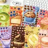 8 Adesivos de Doce Colagem de Sobremesa Fofos, Cupcake DIY Capa de Celular Adesivos de Biscoito, Adesivos Mistos