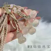 Colgante de Calabaza Tridimensional de Ágata Natural, Nuevo Estilo Chino Candado de la Fortuna de Ágata Cadena de Hueso Colgante Accesorio de Joyería