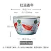 Fabricante de tanques de loto de cerámica de Jingdezhen, tanque grande para tortugas y peces, tanque grande de loto marino para patio, tanque de agua grande integrado