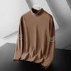 Camisa interior de terciopelo alemán de otoño e invierno, camiseta de manga larga para hombre, cuello medio alto, ropa de otoño, marca de moda, ropa de primera calidad para hombre
