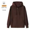 Sudadera con capucha personalizada, engrosada para otoño e invierno, uniforme de grupo, ropa de trabajo con forro polar, logotipo bordado y estampado, cárdigan de hombros caídos
