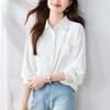 Camisa Ropa Protectora del Sol tipo Capullo de Algodón 2026 Verano Nuevo Estilo Delgado para Mujer Seda de Hielo Fresca Holgada Chaqueta Camisa Cardigan