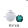 Molde de Silicona para Botella de Perfume Pequeña de Resina de Cristal DIY Facetada de Diamante para Almacenamiento