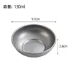 Plato de condimento estilo vintage de acero inoxidable 304 para salsa de inmersión para hot pot y barbacoa, adecuado para restaurantes y hoteles, taza de salsa anti-caída
