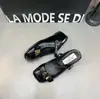 Bolso de moda versátil tejido de una sola correa de pies a cabeza 2026 nuevo estilo Mary Jane casual para primavera y verano zapatos medio abiertos
