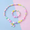 Venta Caliente Transfronteriza Pulsera de Amor de Acrílico Colorido para Niños Set de Collar de Unicornio Decoración Venta Directa de Fábrica al por Mayor