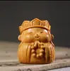 Sândalo Dourado Doze Signos do Zodíaco Quatro Guardiões Boneco Nezha Ornamento de Mão Sândalo Roxo
