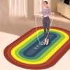 Alfombra de Piso Simple de Terciopelo de Cristal Resistente a la Suciedad y Fácil de Cuidar Manta para Saltar la Cuerda Alfombrilla Absorbente para Yoga para Interiores Estera para Pies de Deporte y Fitness para el Hogar