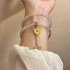 Outlet de Fábrica Explosiones Vidrio Jingle Pulsera Ding Venta al por Mayor Pulsera Fina para Mujer Sin Escalón Accesorios de Ropa Han Antigua Pulsera de Jade Imitación