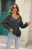 Suéter con cuello en V Transfronterizo para Mujer Otoño e Invierno 2025 Nuevo Color Sólido Simple Moda Suéter de Punto Sweater Europeo y Americano Amazon