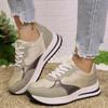 Zapatos Casuales Versátiles de Mujer de Talla Grande Transfronterizos 2024 Nuevos de Primavera y Otoño Transfronterizos Planos Moda para Mujer Zapatos con Cordones para Mujer Venta al por Mayor
