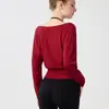 Estilo Perezoso Ropa de Yoga Manga Larga Otoño Fina Pilates Blusa Deportiva Top Camiseta Ropa Exterior Holgada Ropa de Fitness