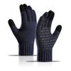 Fabricante Transfronterizo Especializado en Guantes para Hombre para Invierno, con Forro de Felpa, Tejido Grueso de Lana de Alpaca, Compatible con Pantalla Táctil y Resistente al Frío para Ciclismo