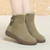 Botas de nieve estilo retro, acabado mate, para mujer, con forro de felpa añadido para mayor calidez, engrosadas para el invierno, nuevo modelo 2026, antideslizantes, de suela gruesa, botines para la región Noreste