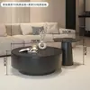 Mesa de centro redonda minimalista em ardósia para sala de estar, adequada para apartamentos pequenos, moderna e simples, luxo leve, sensação de alta qualidade, novo modelo 2006