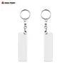 Venta Caliente Transfronteriza Lámina de Aluminio Transferencia de Calor Llavero Metálico de Aluminio en Blanco Llavero de Aluminio para Sublimación Doble Cara DIY