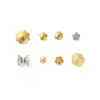 Jingde Jewelry Cobre Banhado a Ouro Alta Retenção de Cor Pétala de Flor Oca Tampa de Flor Acessórios de Joias DIY Espaçador de Tampa de Flor Atacado do Fabricante