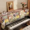 Pintura al Óleo Americana Cubierta para Piano Cubierta contra Polvo Media Cubierta Teclado Electrónico Cubierta de Lujo Ligero Cubierta Protectora para Taburete de Piano