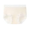 Crema 7A Ropa Interior Antibacteriana Sin Costuras para Mujer Verano Seda de Hielo Delgada Encaje Pantalones Mascarilla Color Nude Transpirables Calzones para Mujer