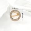 Hebilla creativa de moda para bufanda con perla y cristal galvanizado, hebilla cruzada hueca multiusos para chal, bufanda cuadrada hebilla para anudar bufanda
