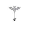 Amazon AliExpress vendiendo aretes de uña para ceja araña murciélago mariposa circonita incrustada joyería de piercing de uña para ceja al por mayor
