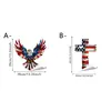 Pegatinas Electrostáticas para Vidrio con Águila de Cabeza Blanca, Bandera, Patrones Florales y de Mariposas para Decoración de Ventanas del Hogar, Decoración del 4 de Julio
