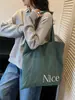 Bolso bandolera casual con estampado de letras estilo coreano para mujer, nueva colección otoño 2026, gran capacidad, ligero y plegable