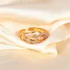 Anillo de Lujo Ligero de Moda Coreana Tendencia en Tiktok con Microincrustaciones de Diamante y Madreperla para Mujer con Acabado de Alta Gama Que No Se Desvanece
