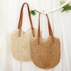 2026 Novo Estilo Bolsa de Ombro Estilo Floresta, Bolsa Tecida com Fio Único Vazada, Bolsa de Palha, Bolsa de Mão, Bolsa Transversal, Bolsa Feminina Atacado