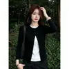 Camiseta de manga larga con bloques de color patchwork para mujer, nuevo diseño de otoño, top favorecedor y elegante