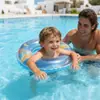 Flotador Inflable Transparente para Niños con Lentejuelas, Estilo Cielo Estrellado, Flotador Redondo, Flotador para Axilas, PVC Inflable Ecológico