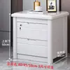 Mesita de noche de madera maciza, estilo chino, diseño simple y moderno, adecuada para dormitorios, con espacio de almacenamiento, un simple gabinete de 3 niveles para la mesita de noche