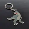 Llavero de Metal de Dinosaurio de Dibujos Animados Jurásico Ciencia Ficción Pequeño Dinosaurio Zoológico Regalo Promocional