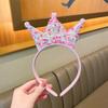 Diadema de princesa grande para niñas, corona de lentejuelas de doble cara, tarjeta para el cabello, regalo de cumpleaños, joyería para niñas pequeñas