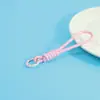 Nuevo Parche de Dopamina Tejido a Mano con Nudos Cadena para Teléfono DIY Llavero con Cierre de Primavera Colorido Material
