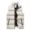 Colete Masculino de Algodão com Gola Alta Preta Espesso Solto Sem Mangas Gilet Outono Inverno Roupa Externa Camada Interna Quente Versátil Casual