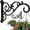 Gancho de ferro forjado de 25 cm de comprimento, suporte decorativo para vaso suspenso, Pothos de jardim, varanda estilo chinês, gaiola de pássaro retrô, suporte para lanterna de artesanato