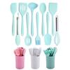 Espátula Utensilios de cocina de silicona Juego de 10 espátulas de silicona Espátula de cocina Colador Cuchara para sopa Espátula para bistec Venta al por mayor